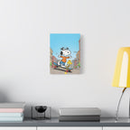 Snoopy Skateboarding Canvas