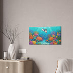 Snorkeling Dog Coral Reef Canvas