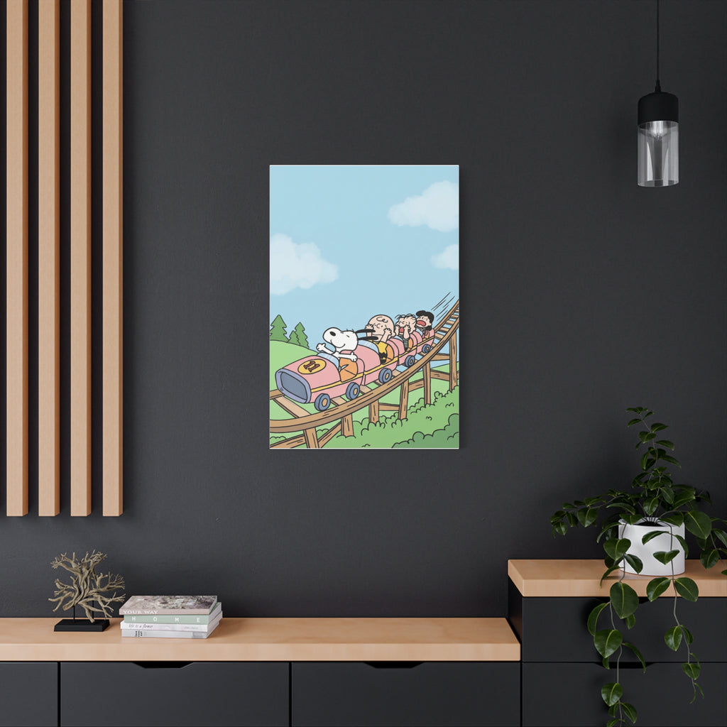 Snoopy Roller Coaster Canvas