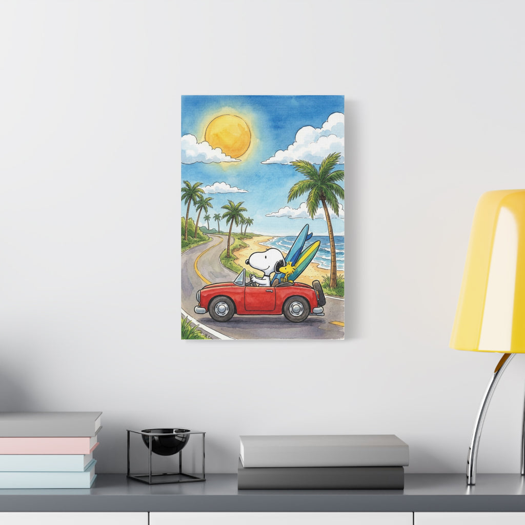 Surf Dog Road Trip Canvas