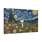 Starry Floral Field Canvas