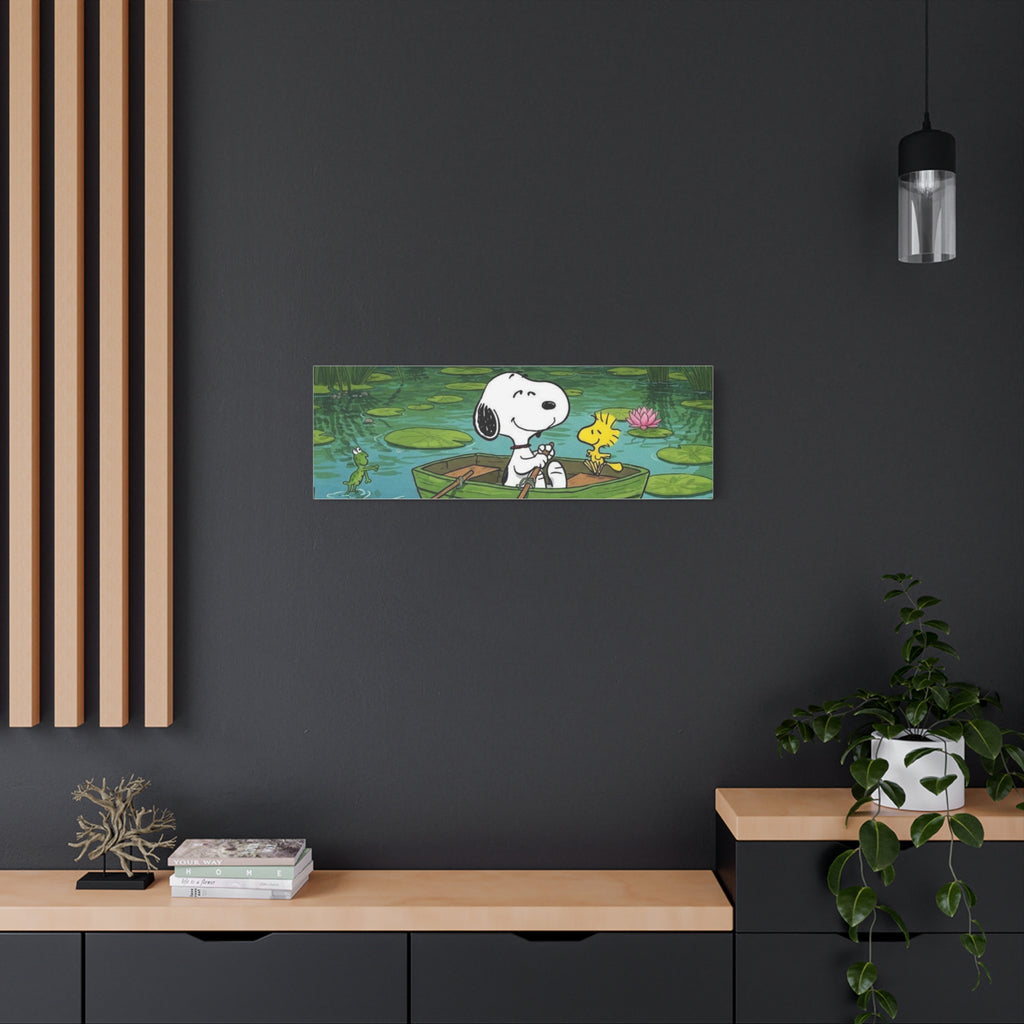 Snoopy Rowboat Canvas