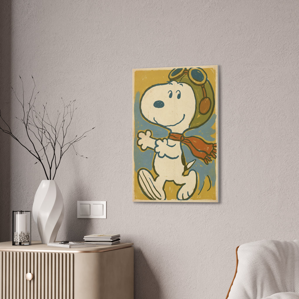 Vintage Snoopy Pilot Canvas