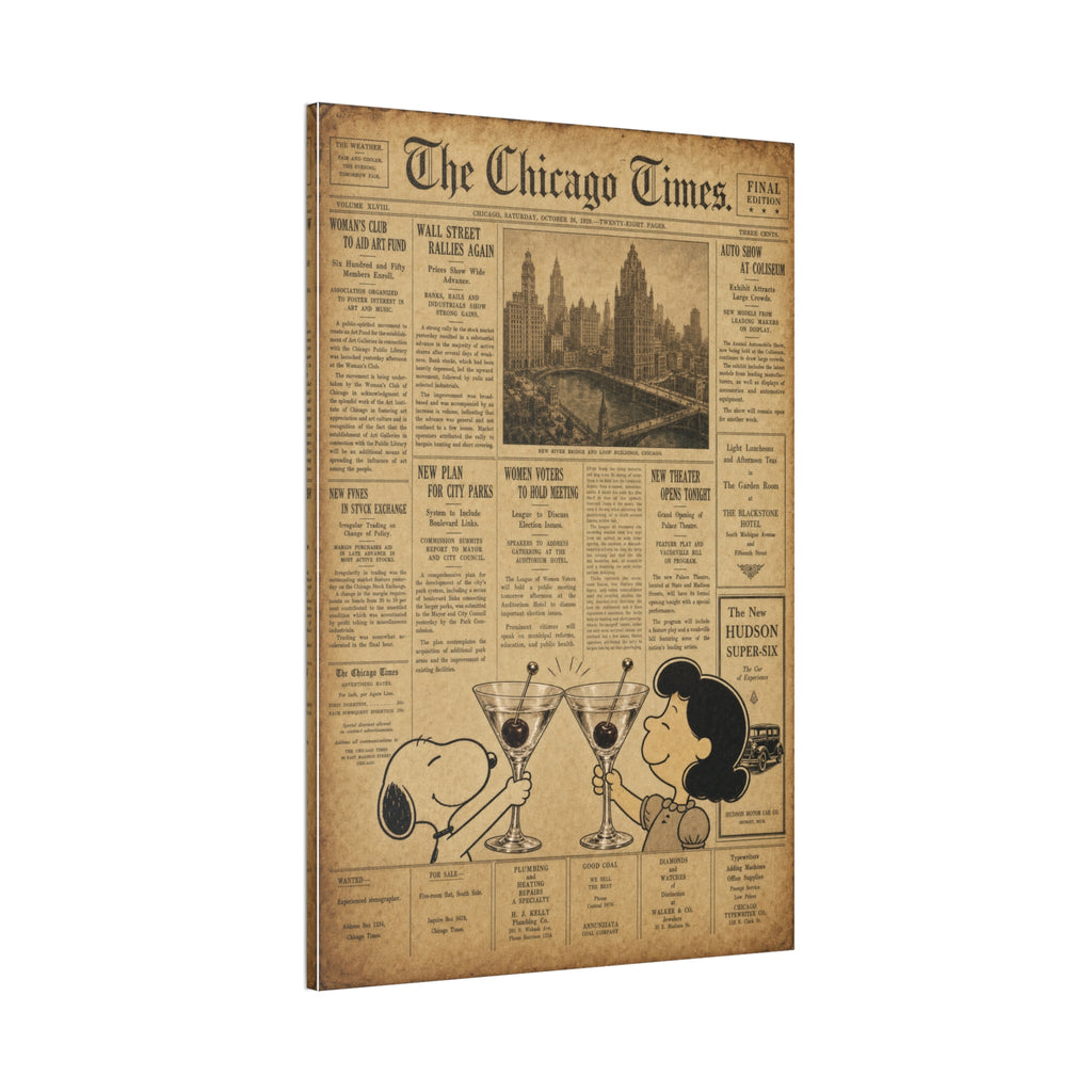 Peanuts Vintage Newspaper Canvas