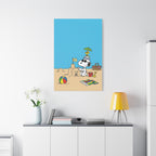 Snoopy Beach Scene Canvas
