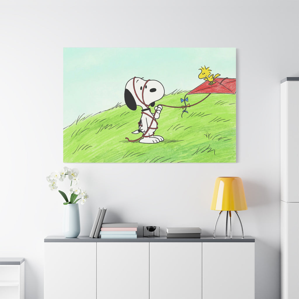 Snoopy Flying Kite Canvas