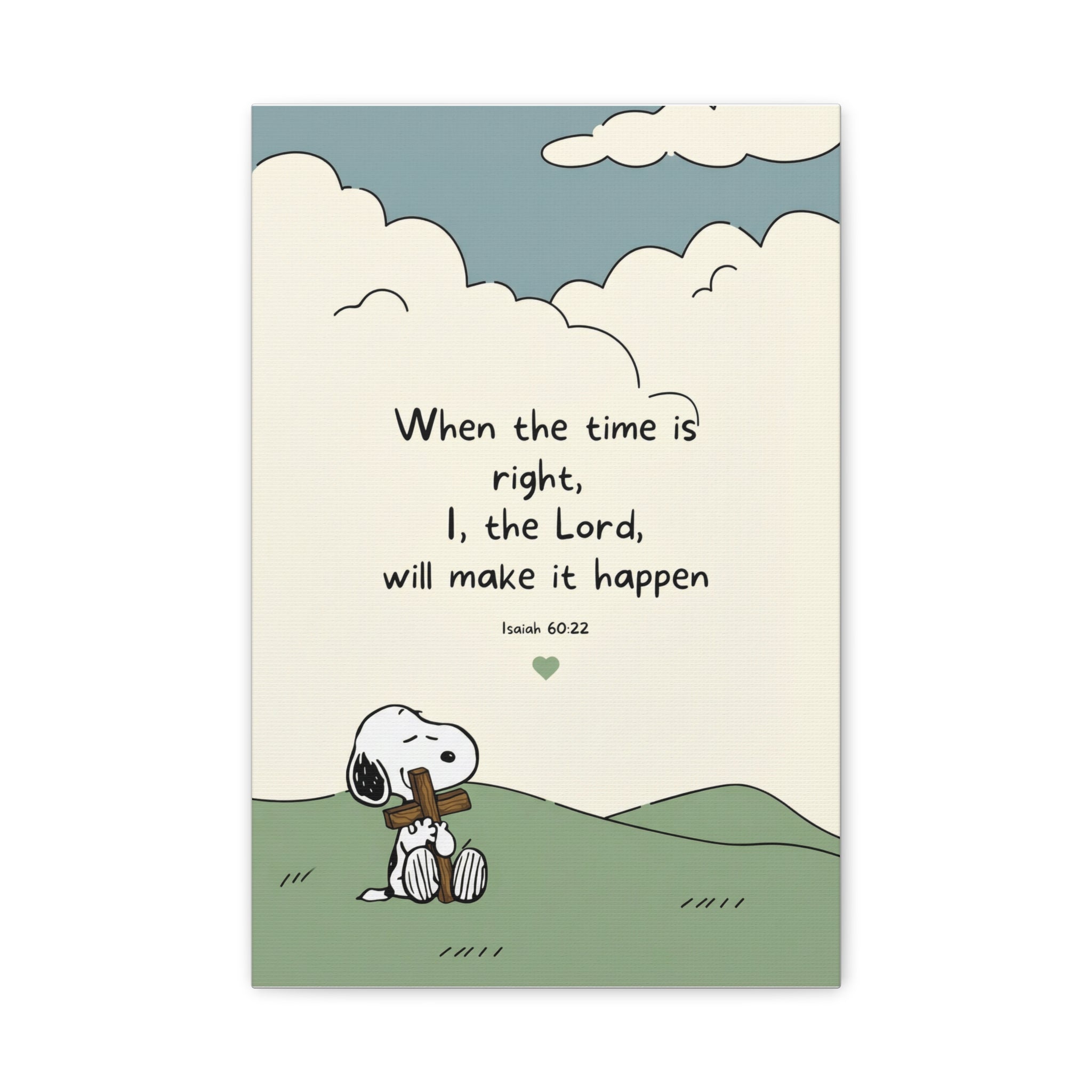 Isaiah 60:22 Snoopy Canvas