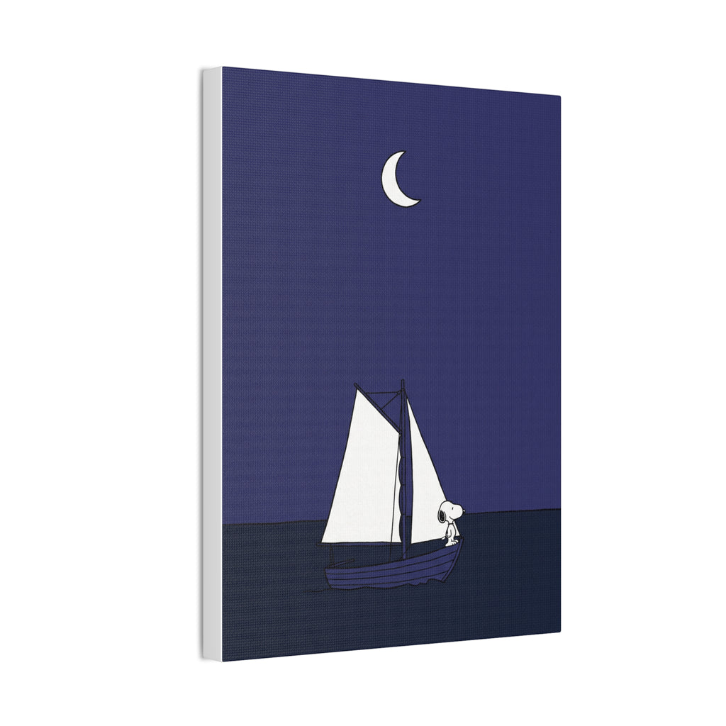 Sailboat Night Scene Canvas