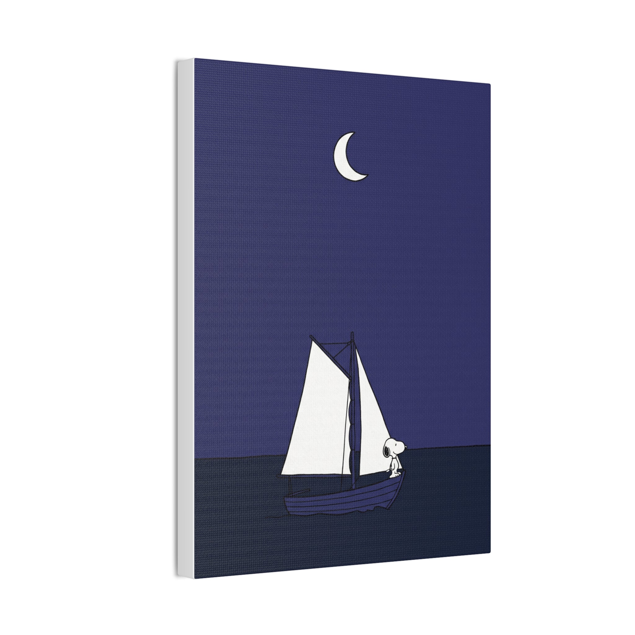 Sailboat Night Scene Canvas