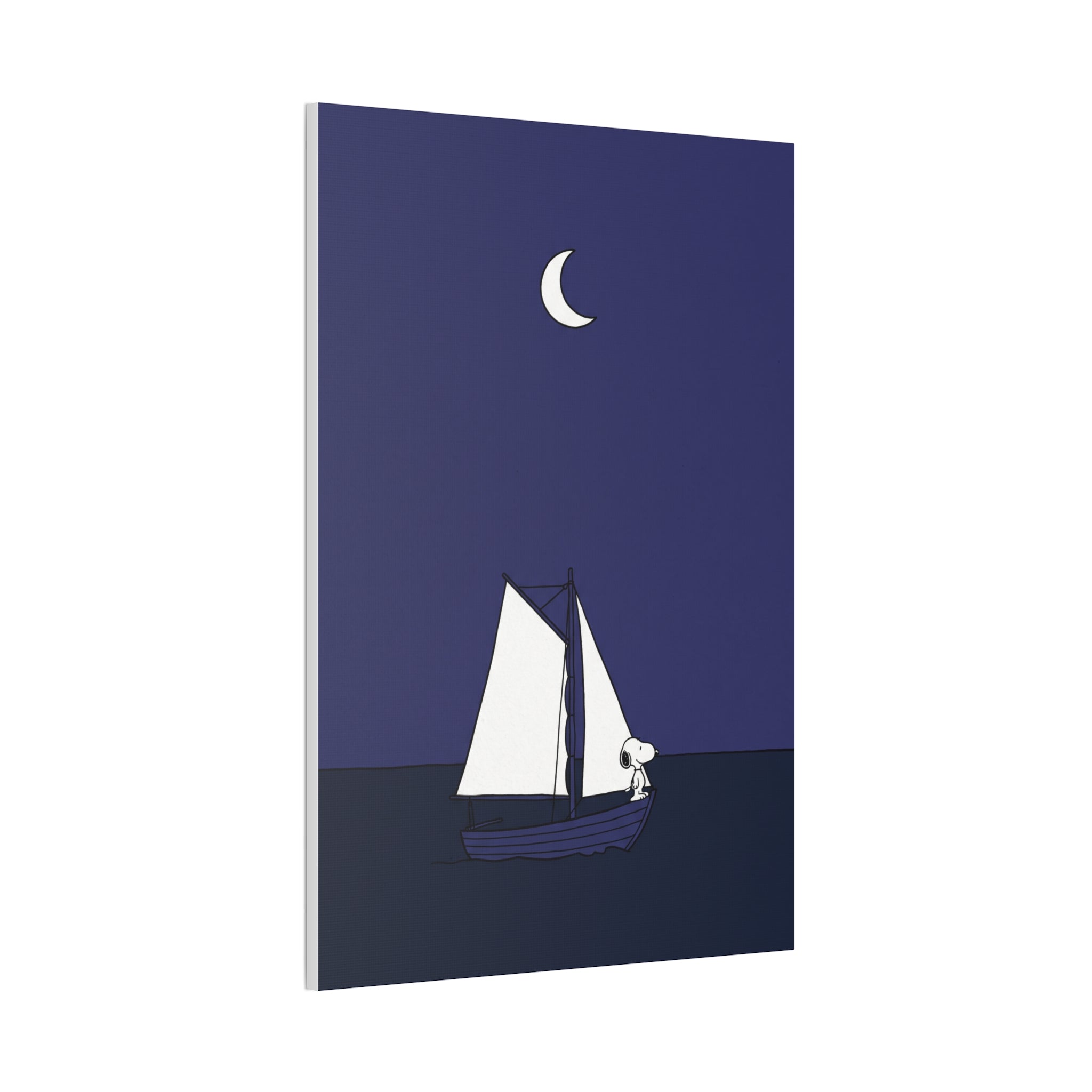 Sailboat Night Scene Canvas