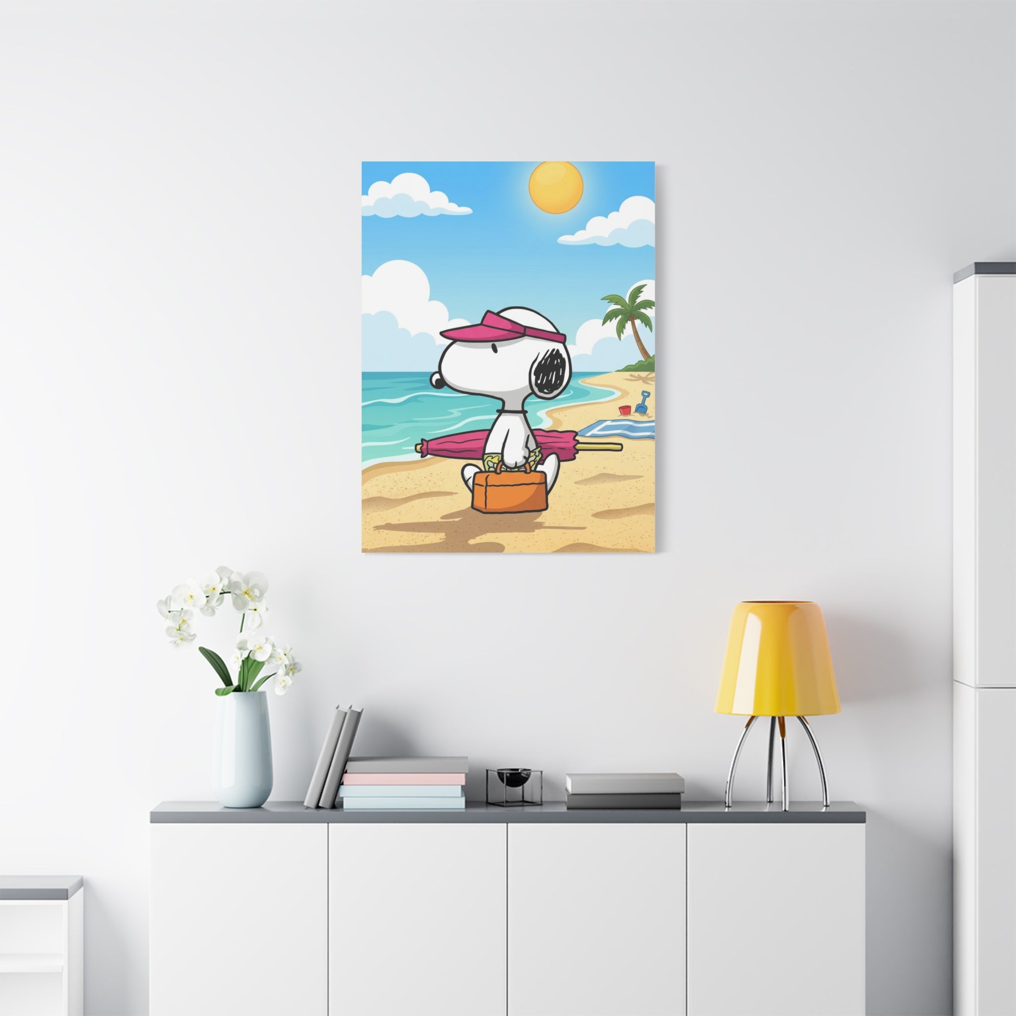 Snoopy Beach Day Canvas