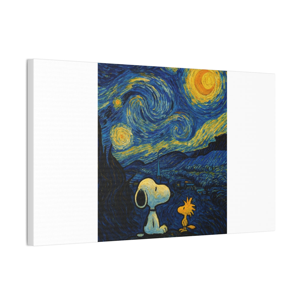 Snoopy Paris Autumn Canvas