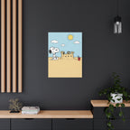 Snoopy Beach Sandcastle Canvas