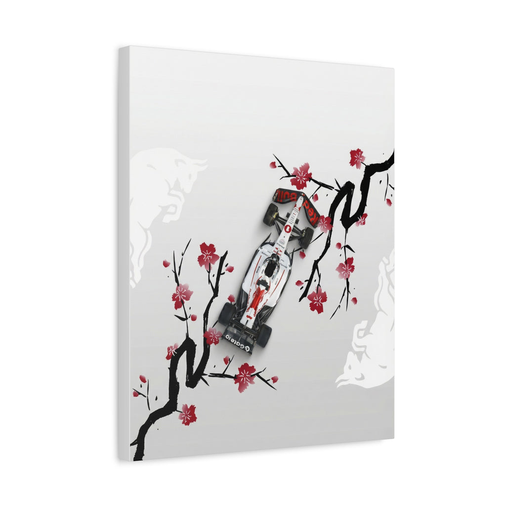 Racing Car Blossom Canvas