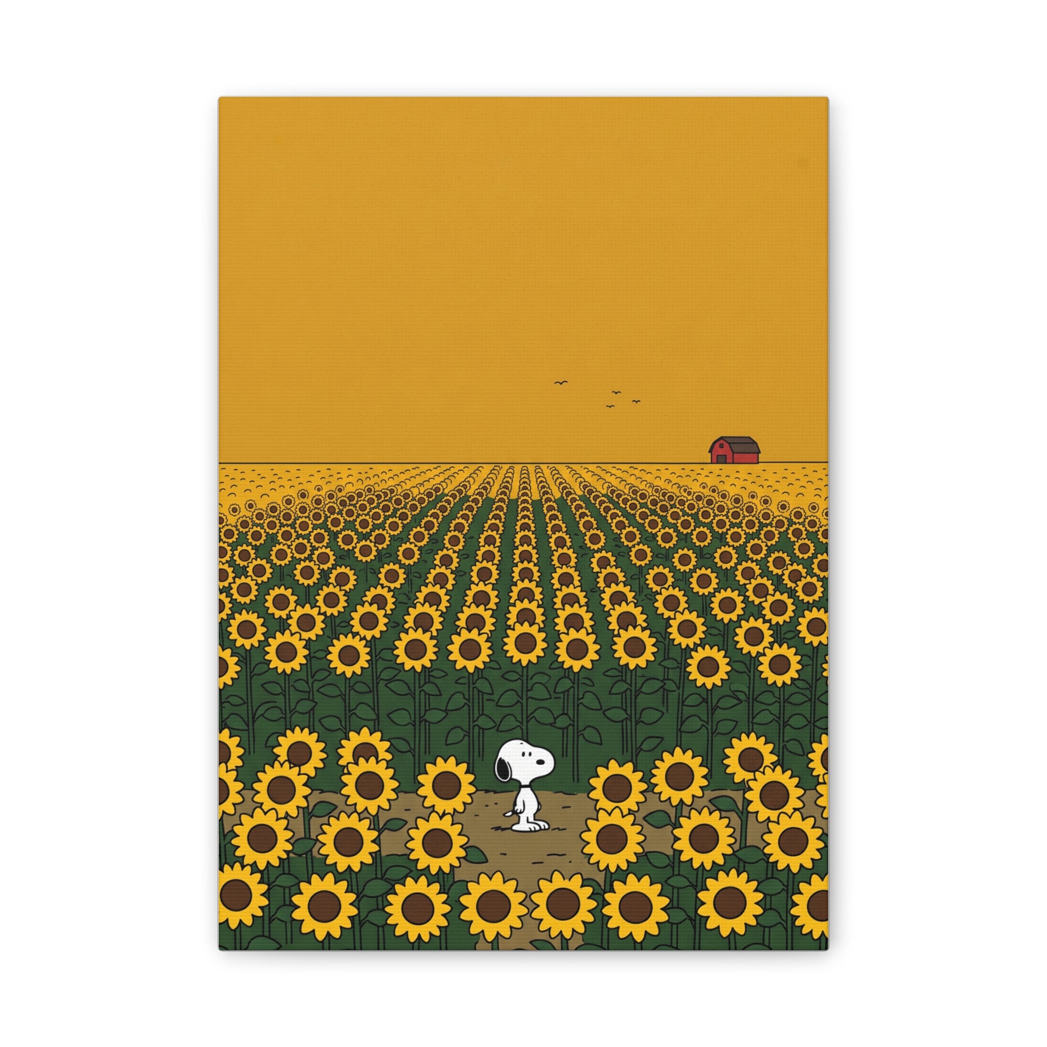 Snoopy in Sunflower Field Canvas