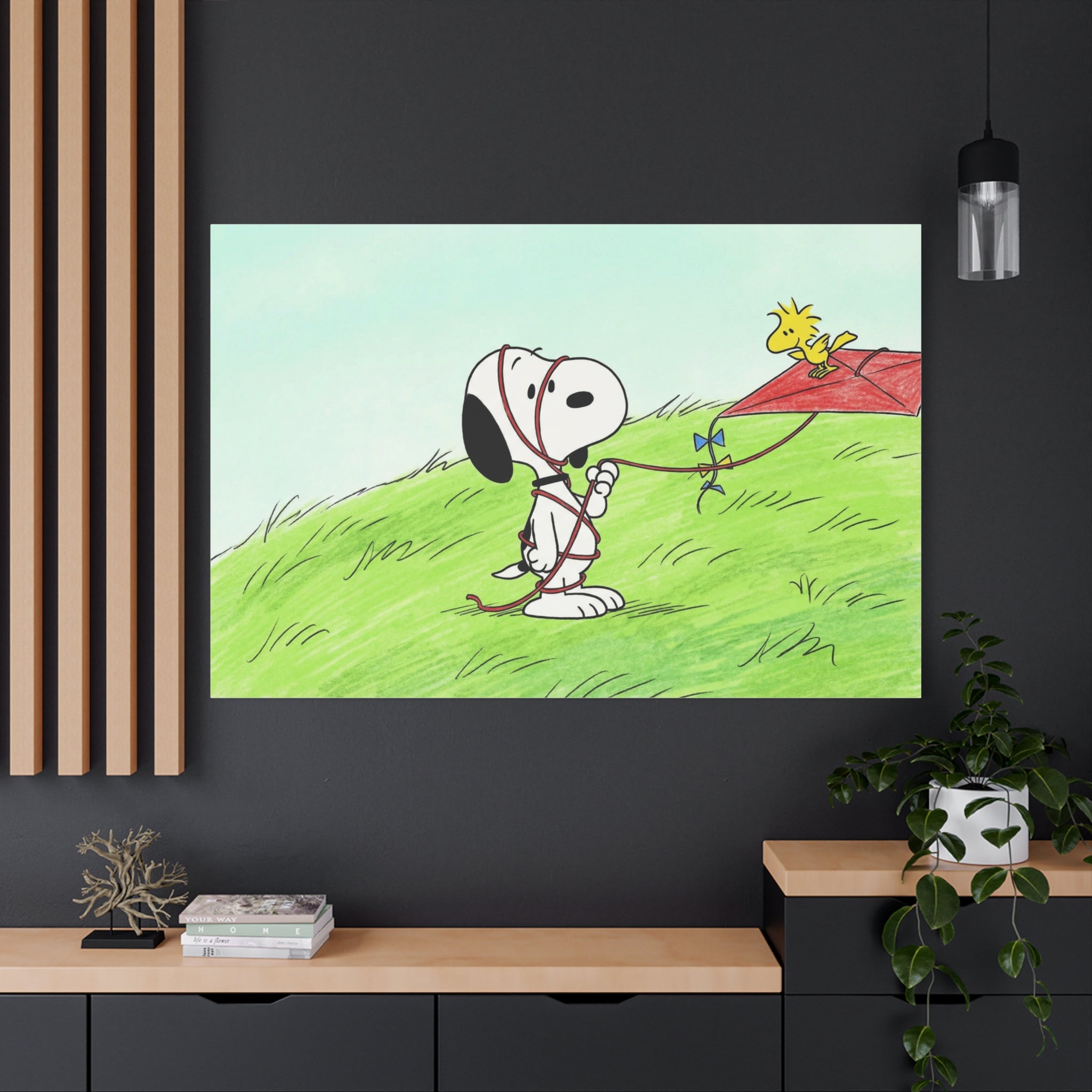 Snoopy Flying Kite Canvas