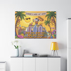 Summer Surf Scene Canvas