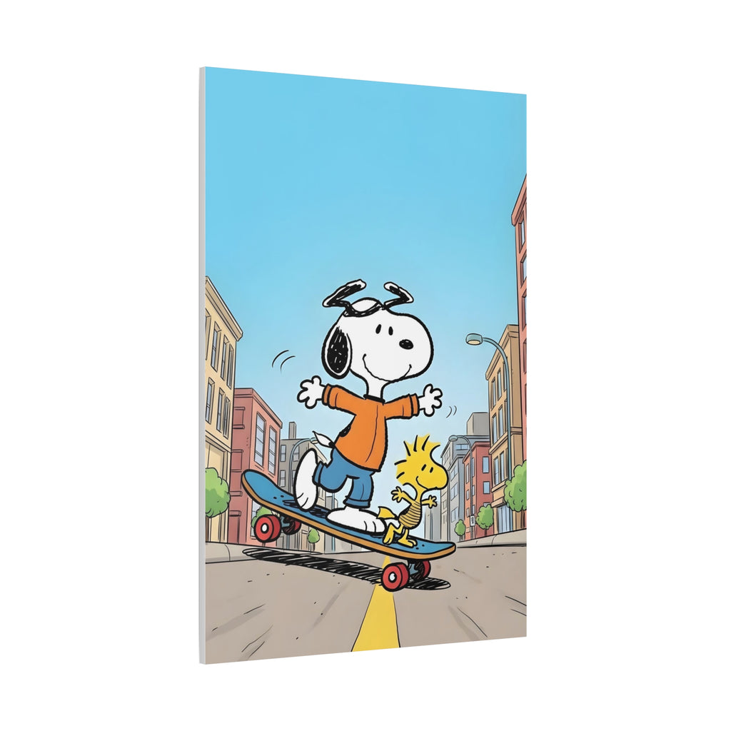 Snoopy Skateboarding Canvas