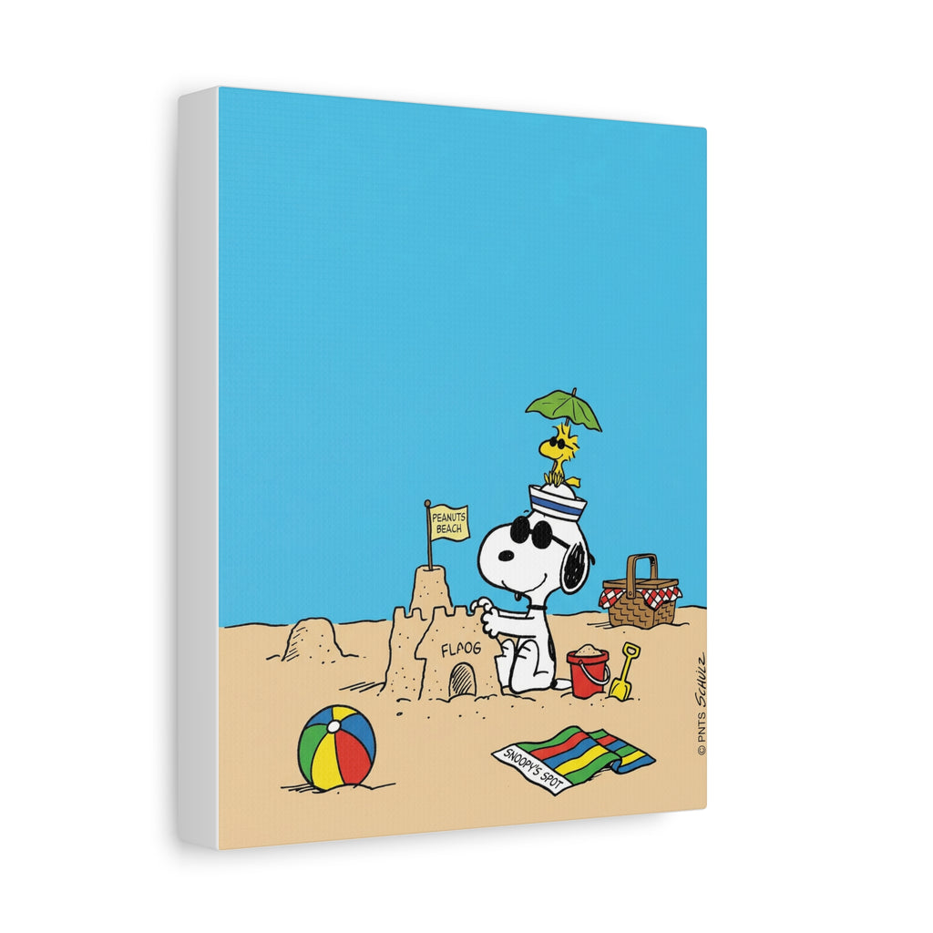 Snoopy Beach Scene Canvas