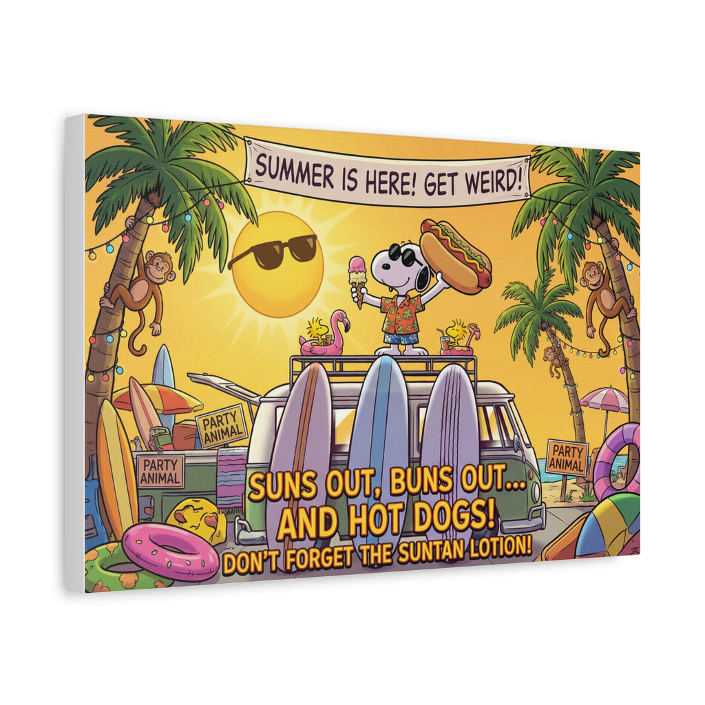 Summer Surf Scene Canvas