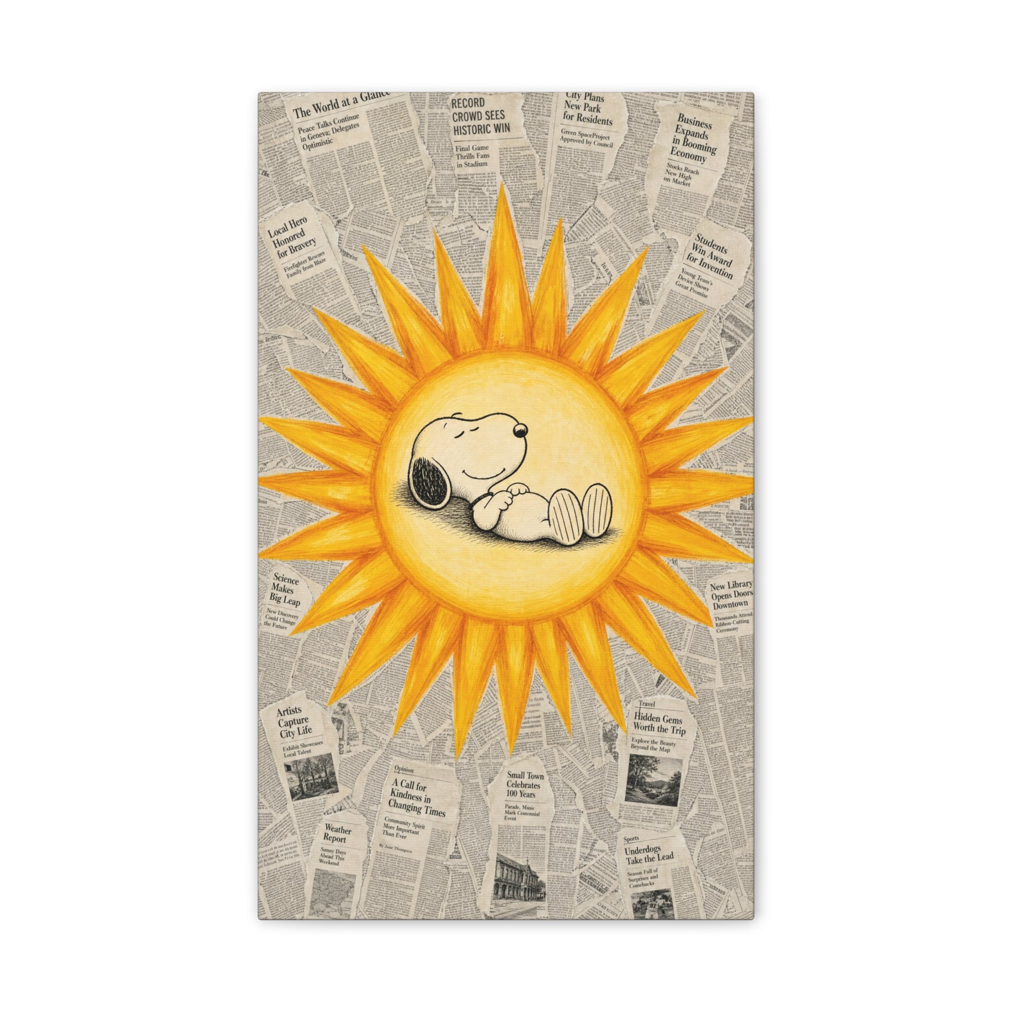 Snoopy Sun Canvas
