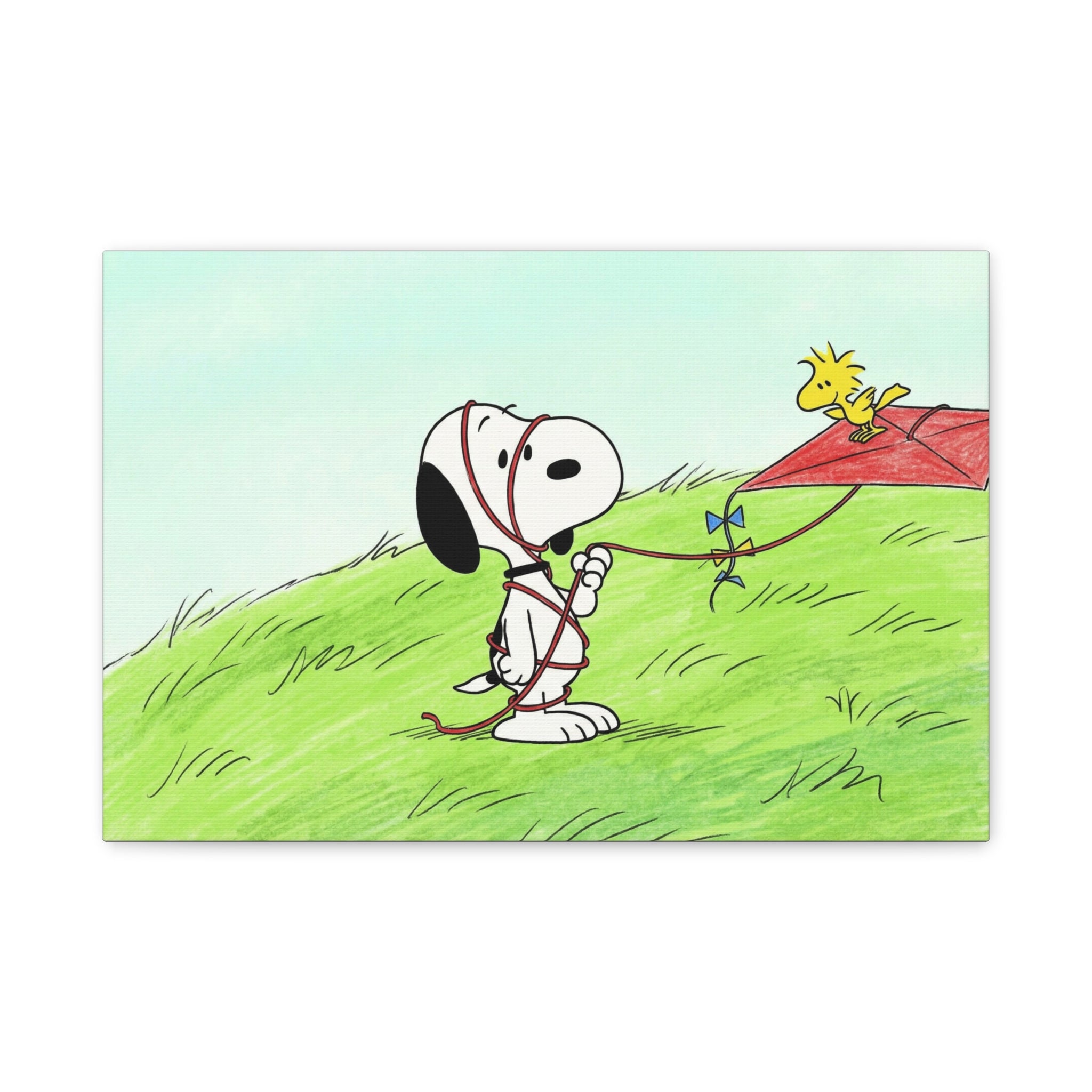 Snoopy Flying Kite Canvas