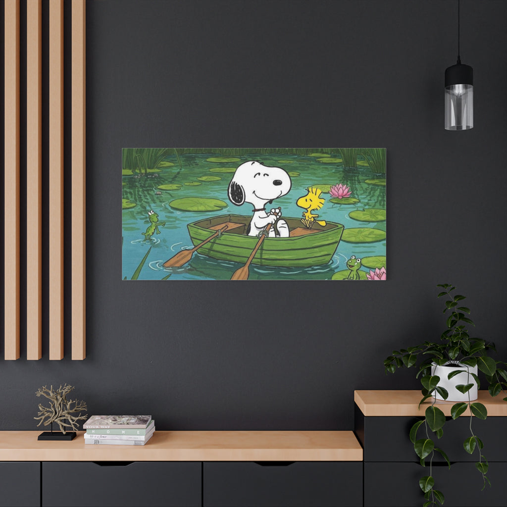 Snoopy Rowboat Canvas