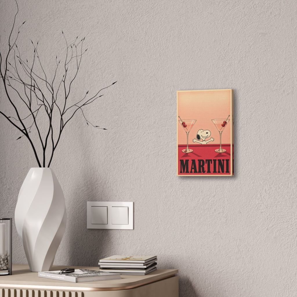 Snoopy Martini Poster Canvas