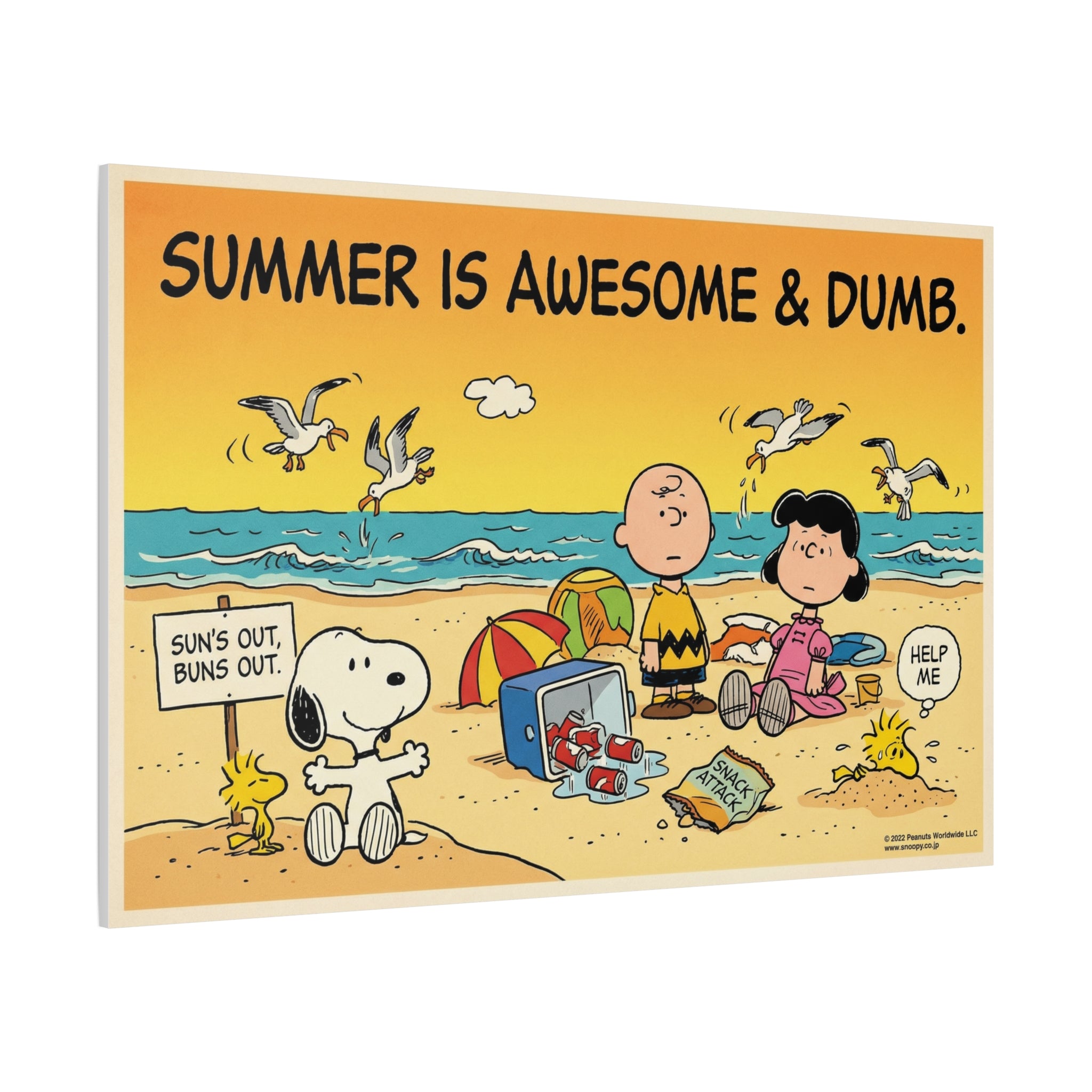 Summer Awesome And Dumb Canvas