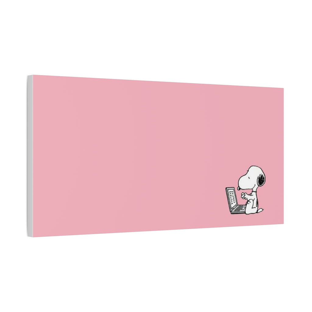 Snoopy on Laptop Canvas