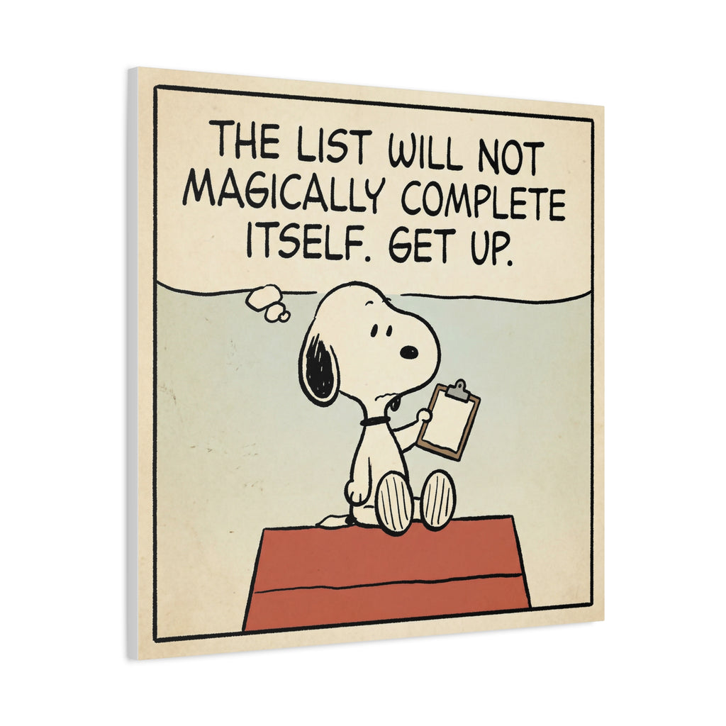 Snoopy Checklist Canvas
