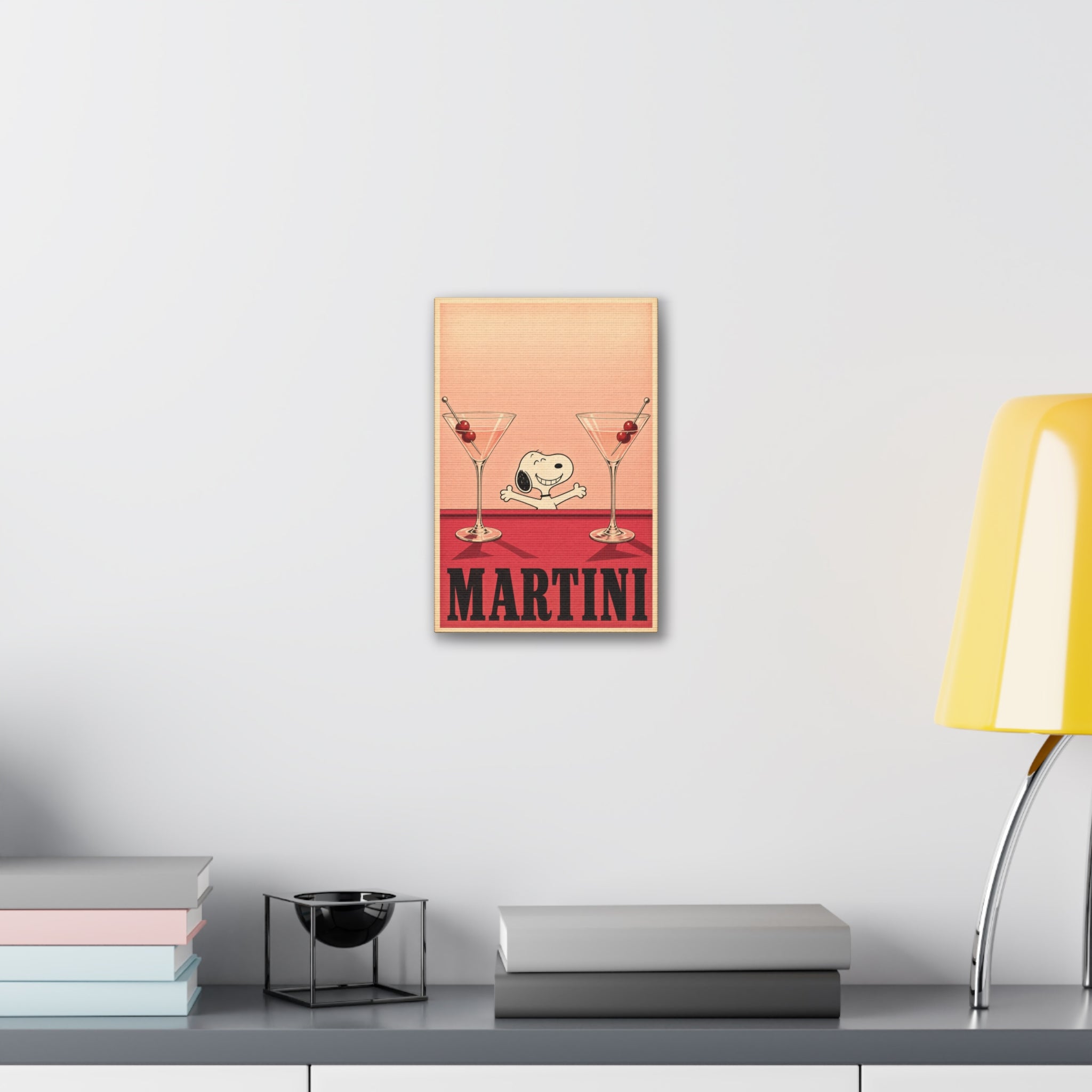 Snoopy Martini Poster Canvas