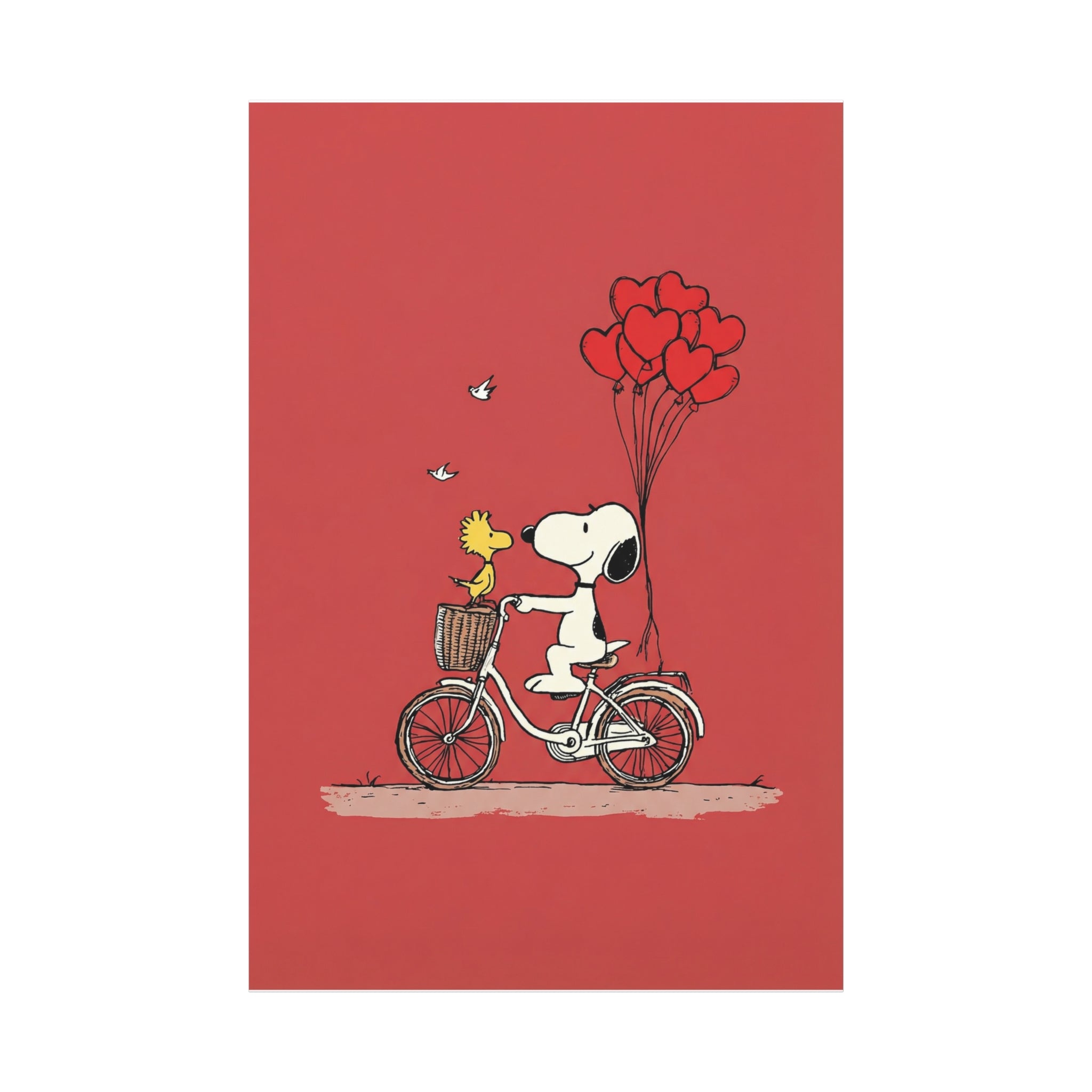 Bicycle Heart Balloons Canvas