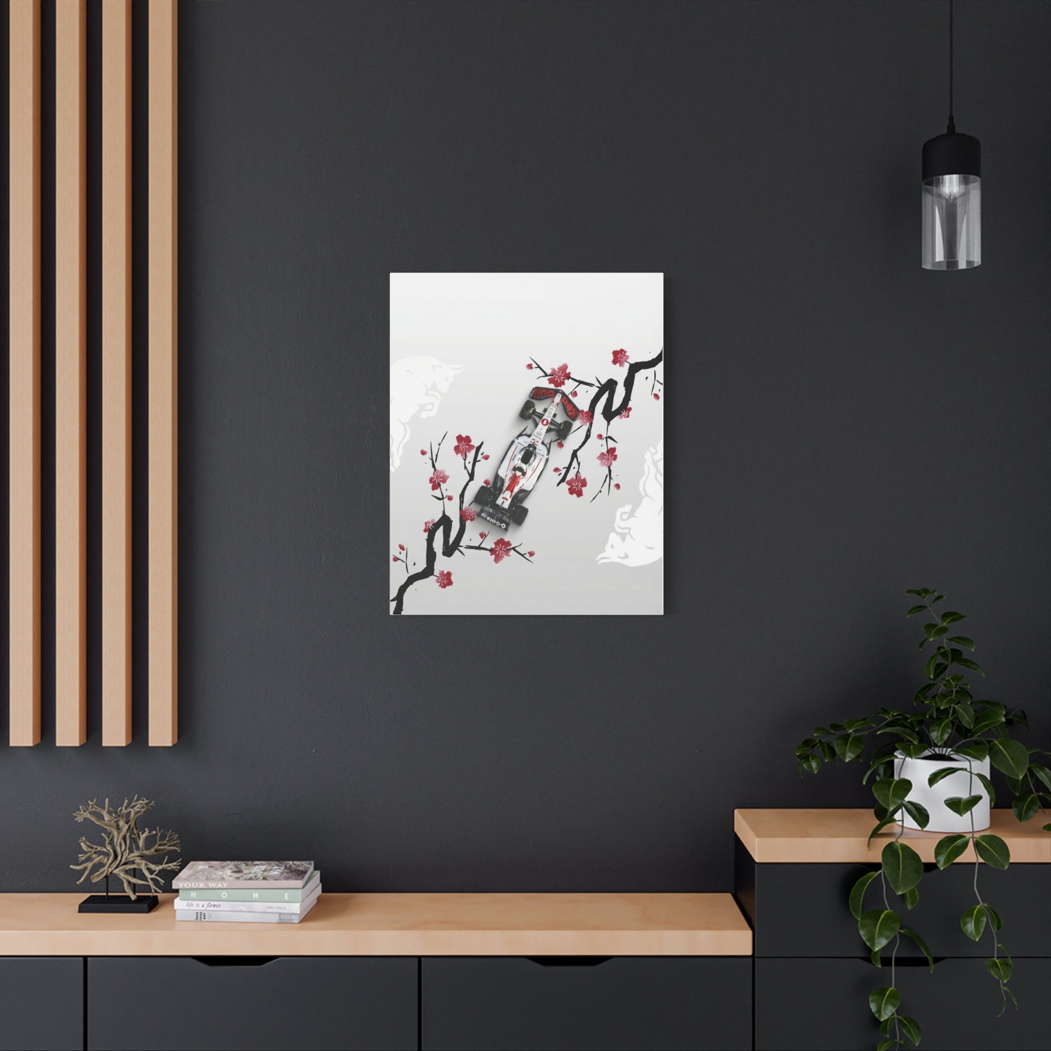 Racing Car Blossom Canvas