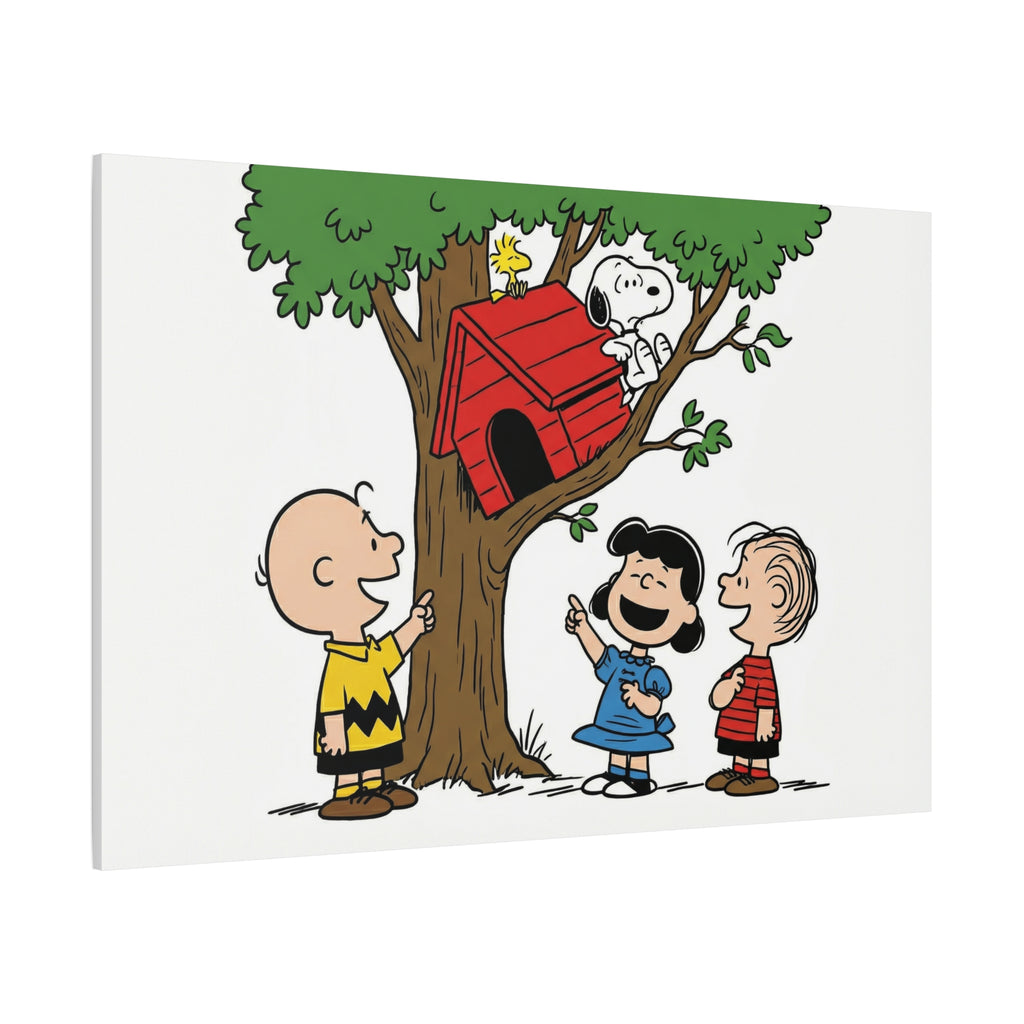 Peanuts Snoopy Red Doghouse Canvas