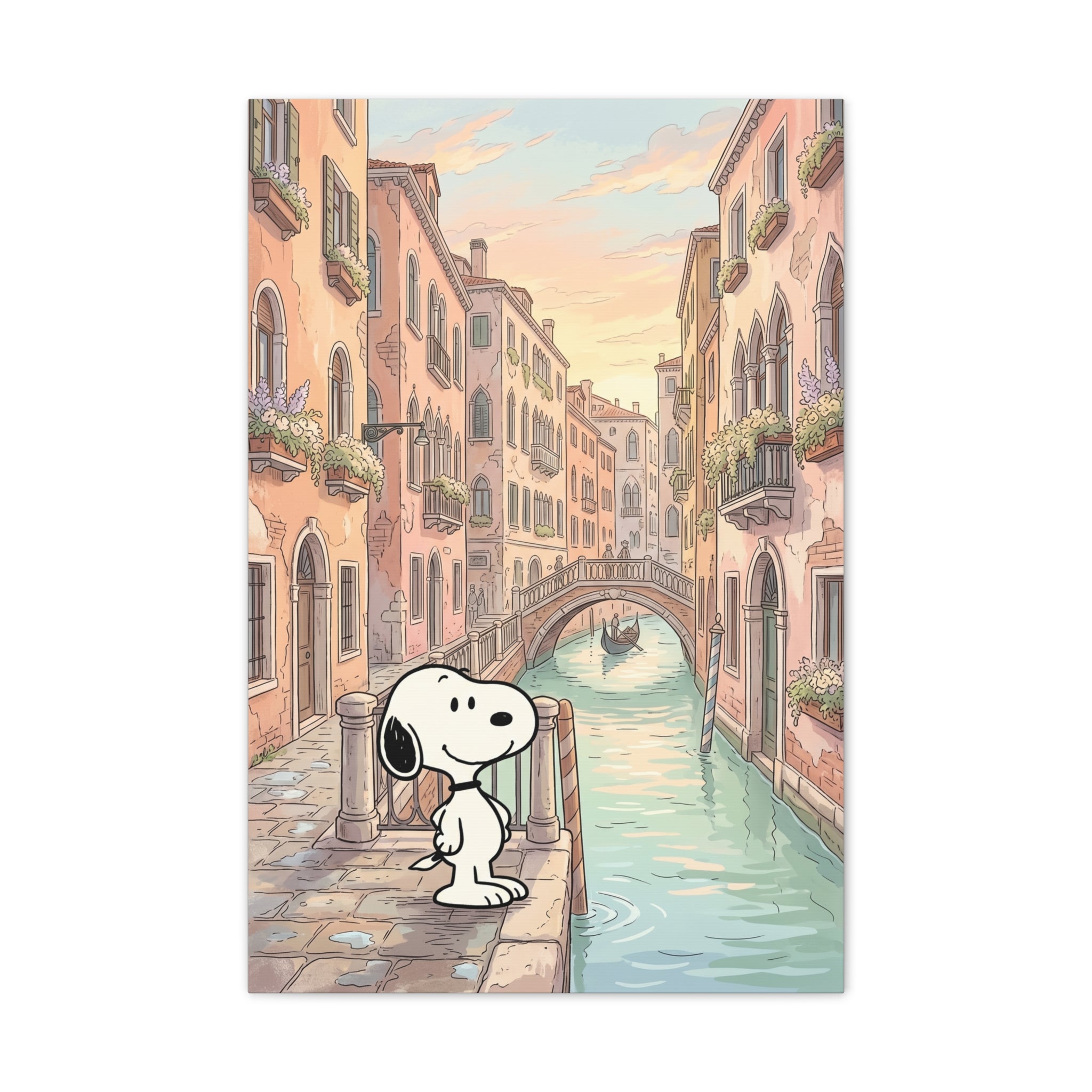 Snoopy in Venice Canvas