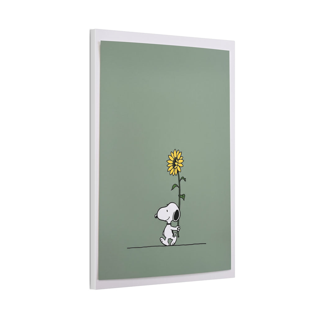 Snoopy With Sunflower Canvas