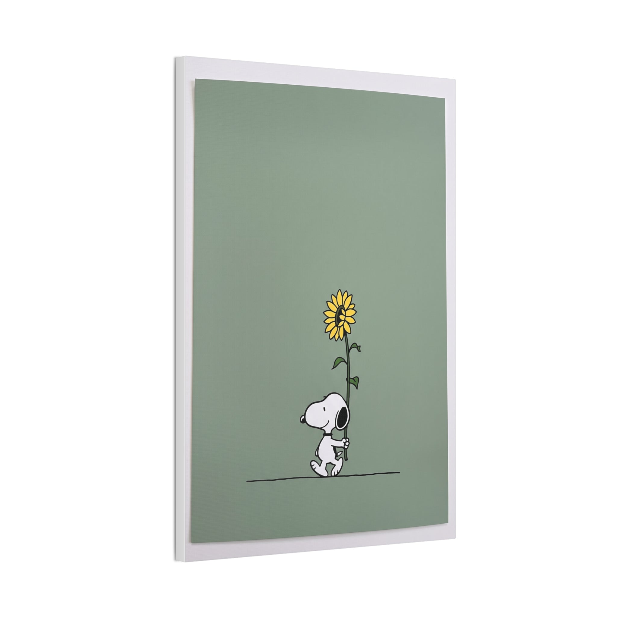 Snoopy With Sunflower Canvas