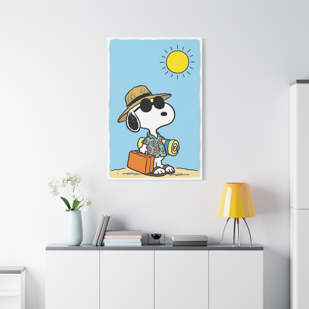 Snoopy Beach Vacation Canvas