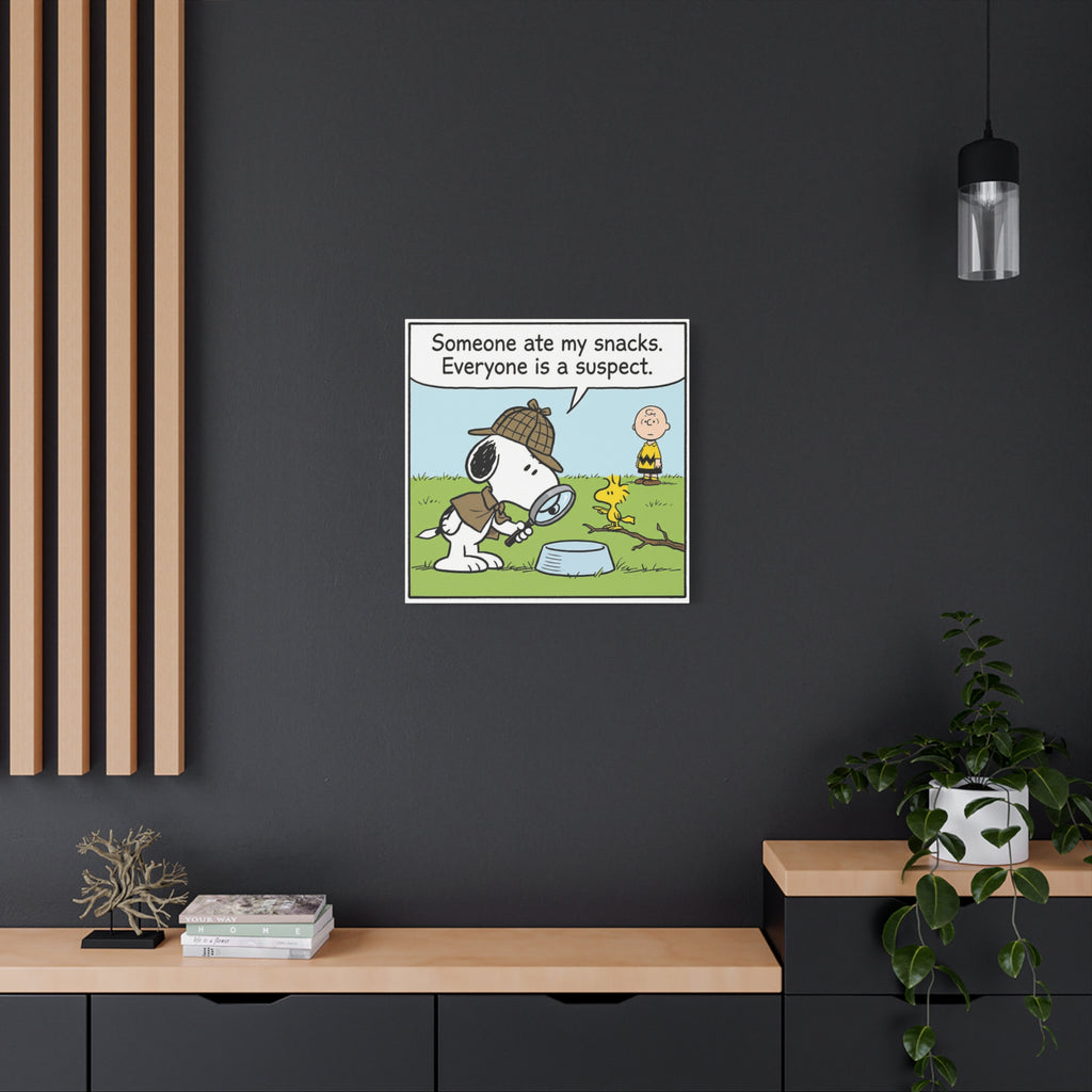 Snoopy Snack Detective Canvas