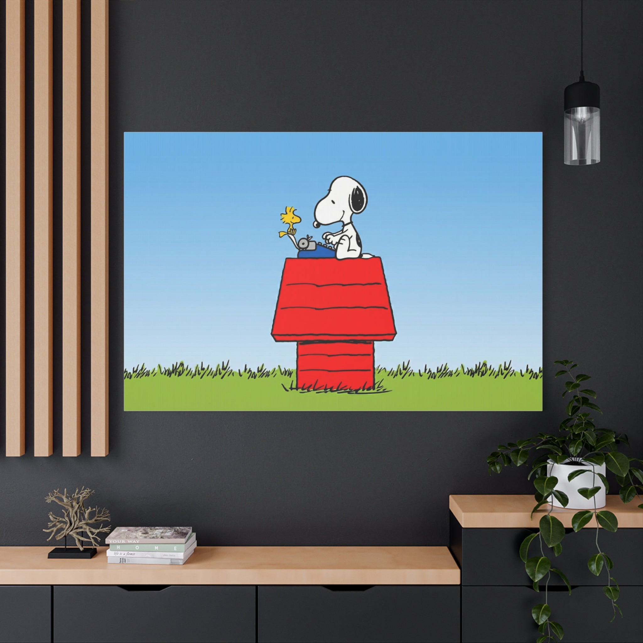 Snoopy on Red Doghouse Canvas