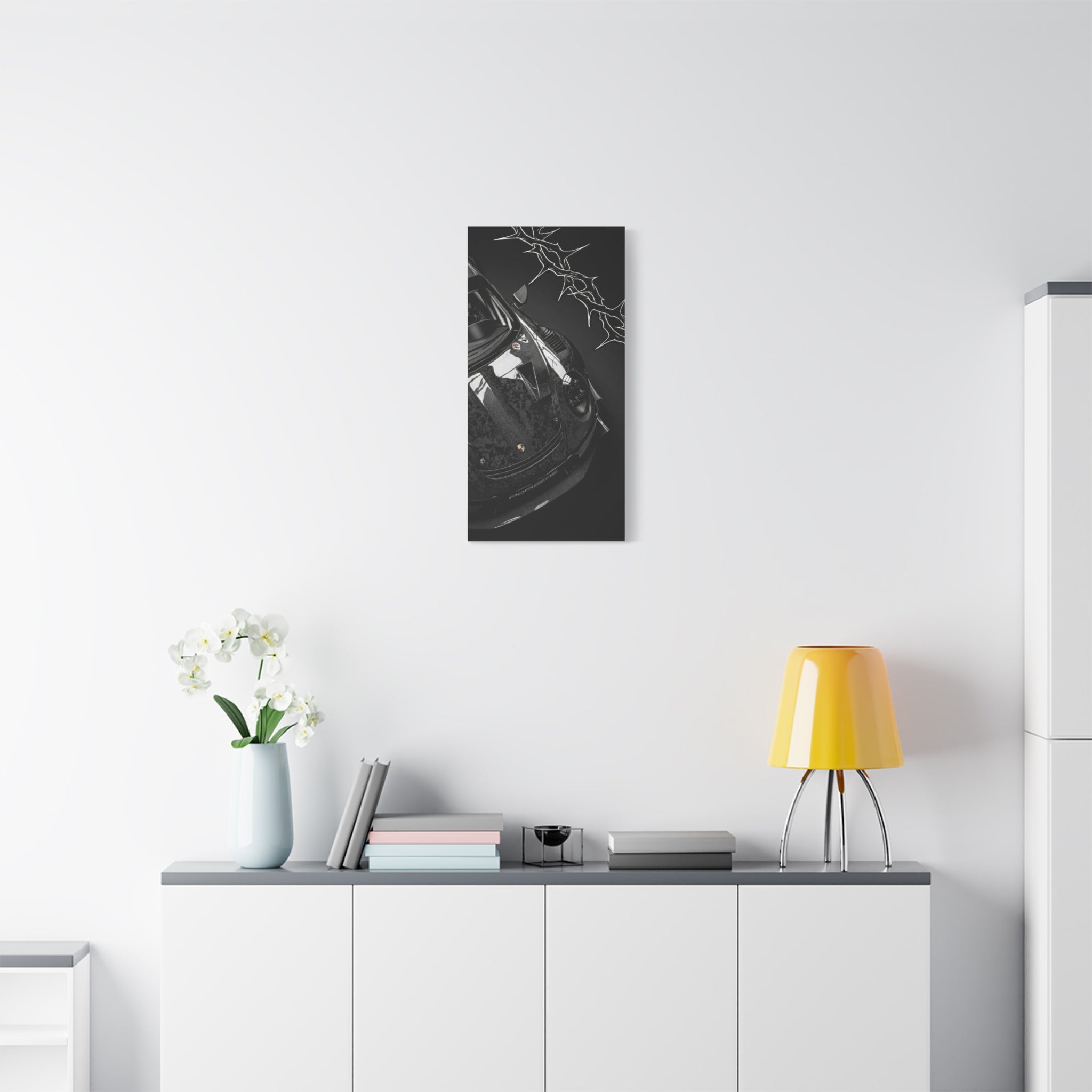 Black Sports Car Canvas