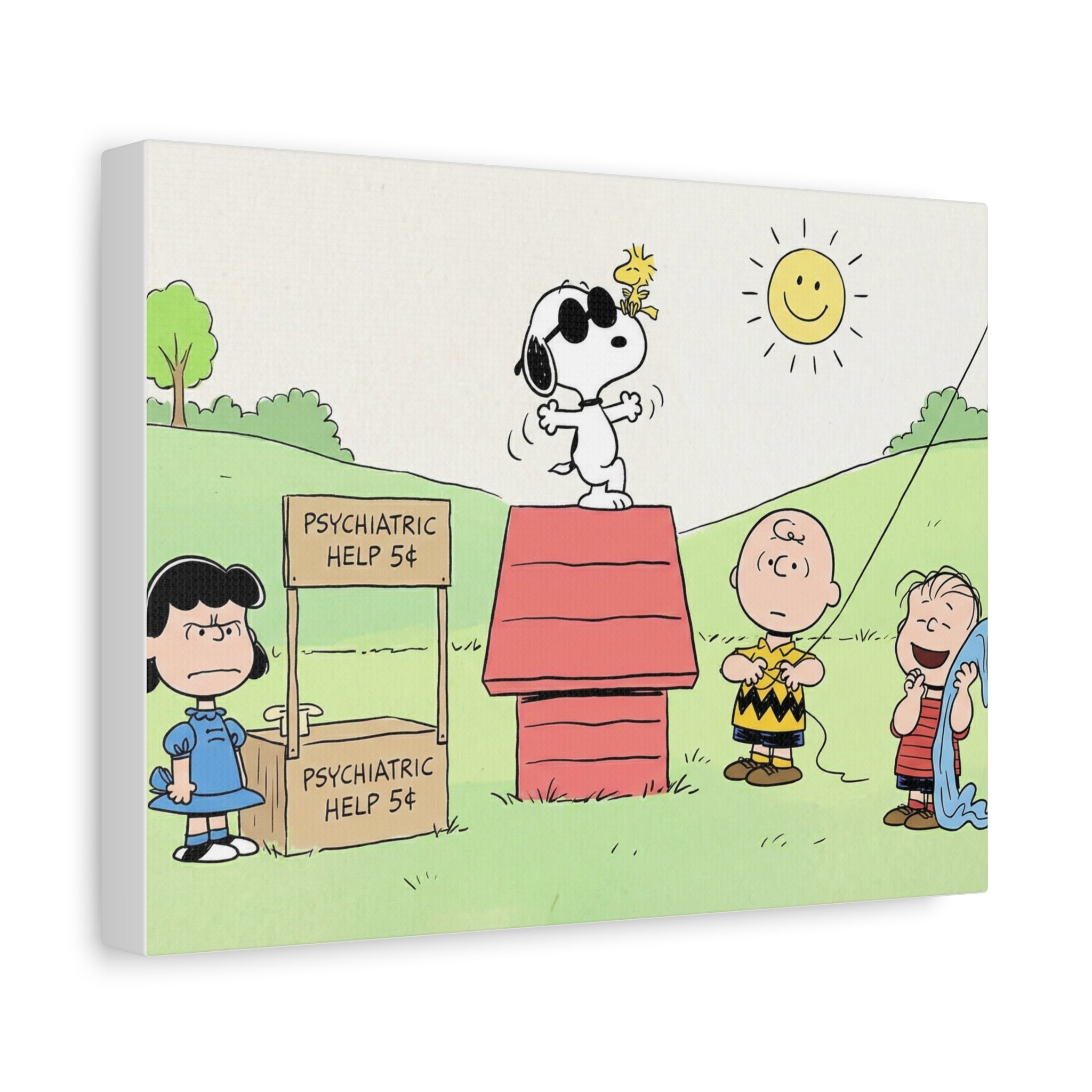 Woodstock Cartoon Scene Canvas