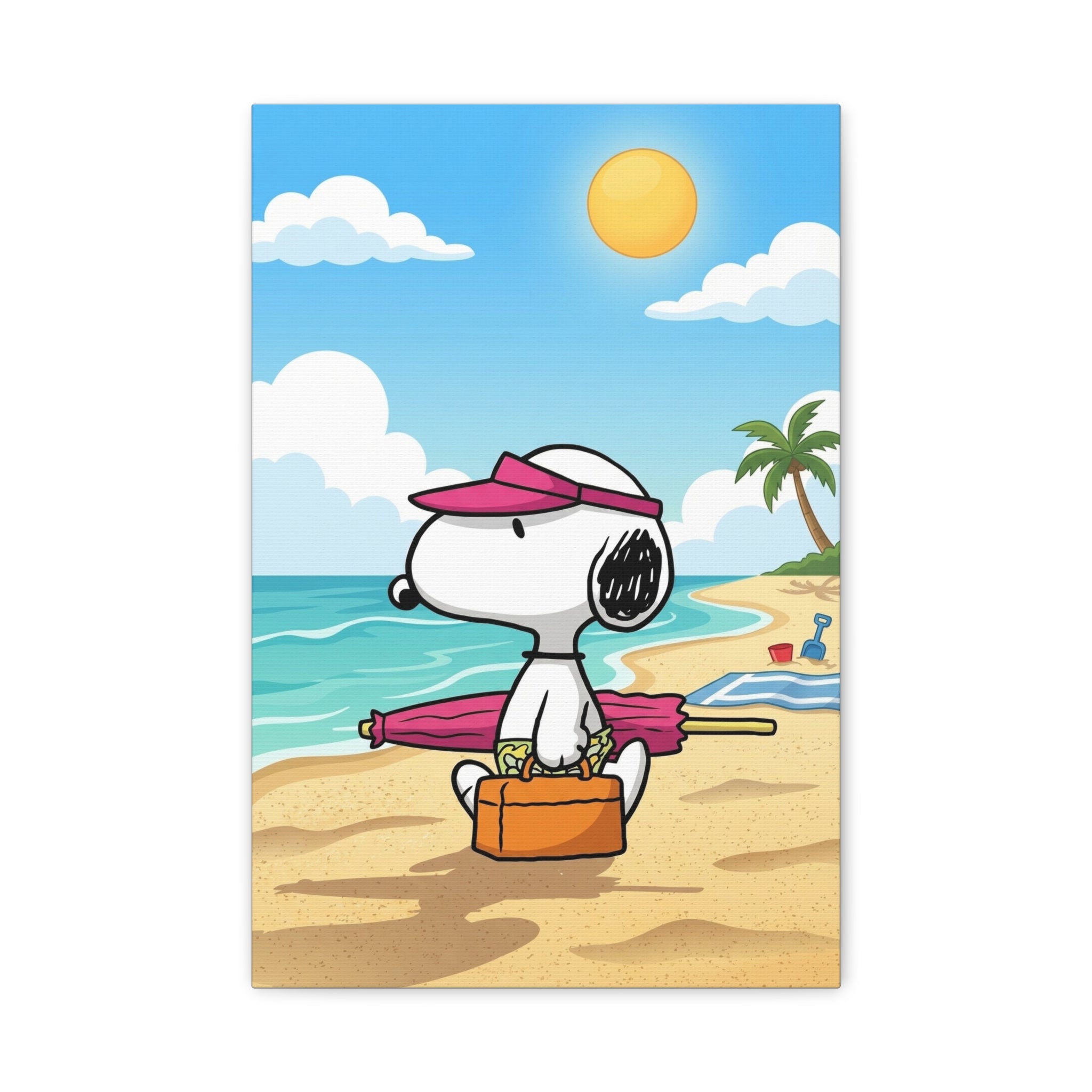 Snoopy Beach Day Canvas