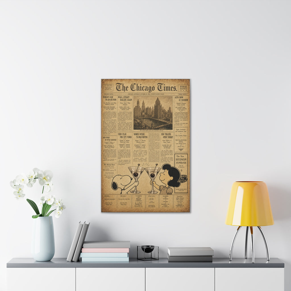 Peanuts Vintage Newspaper Canvas