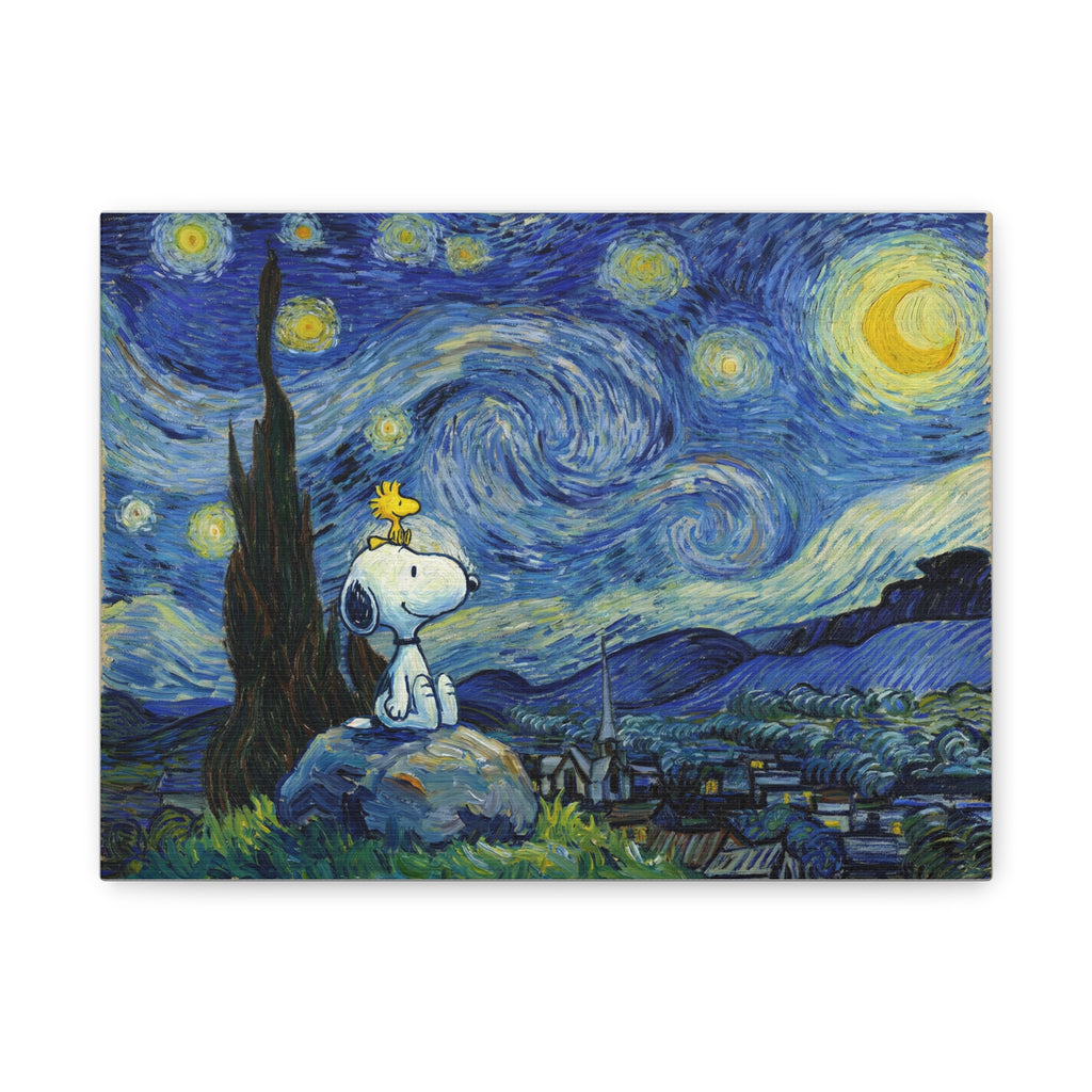Snoopy Woodstock Starry Canvas