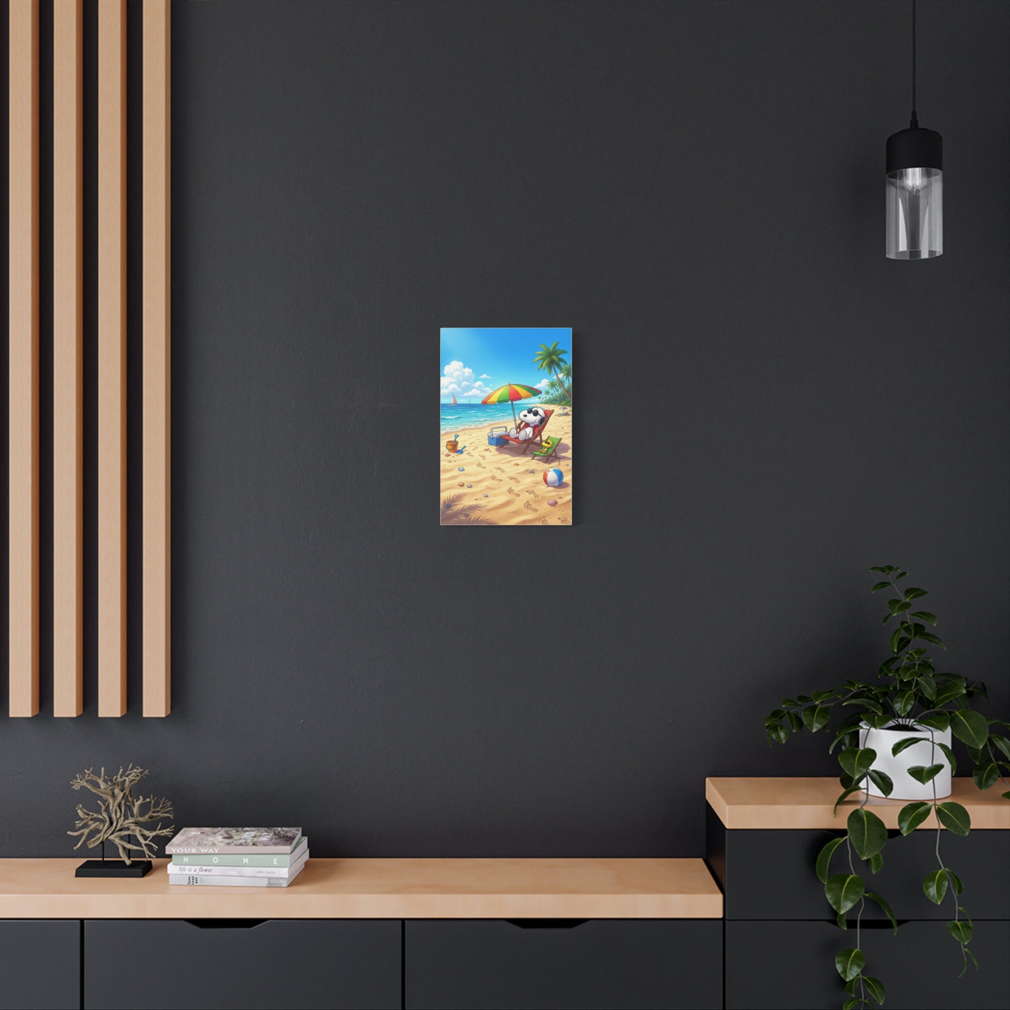 Snoopy Beach Matte Canvas