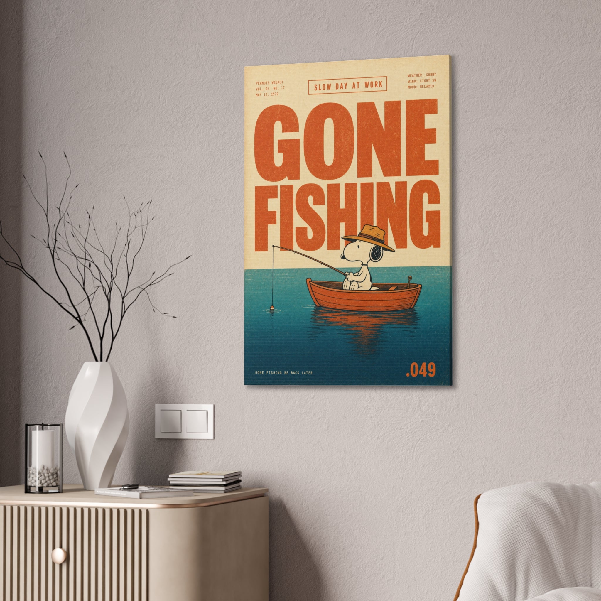 Gone Fishing Canvas