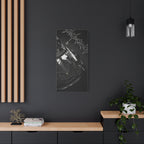 Black Sports Car Canvas
