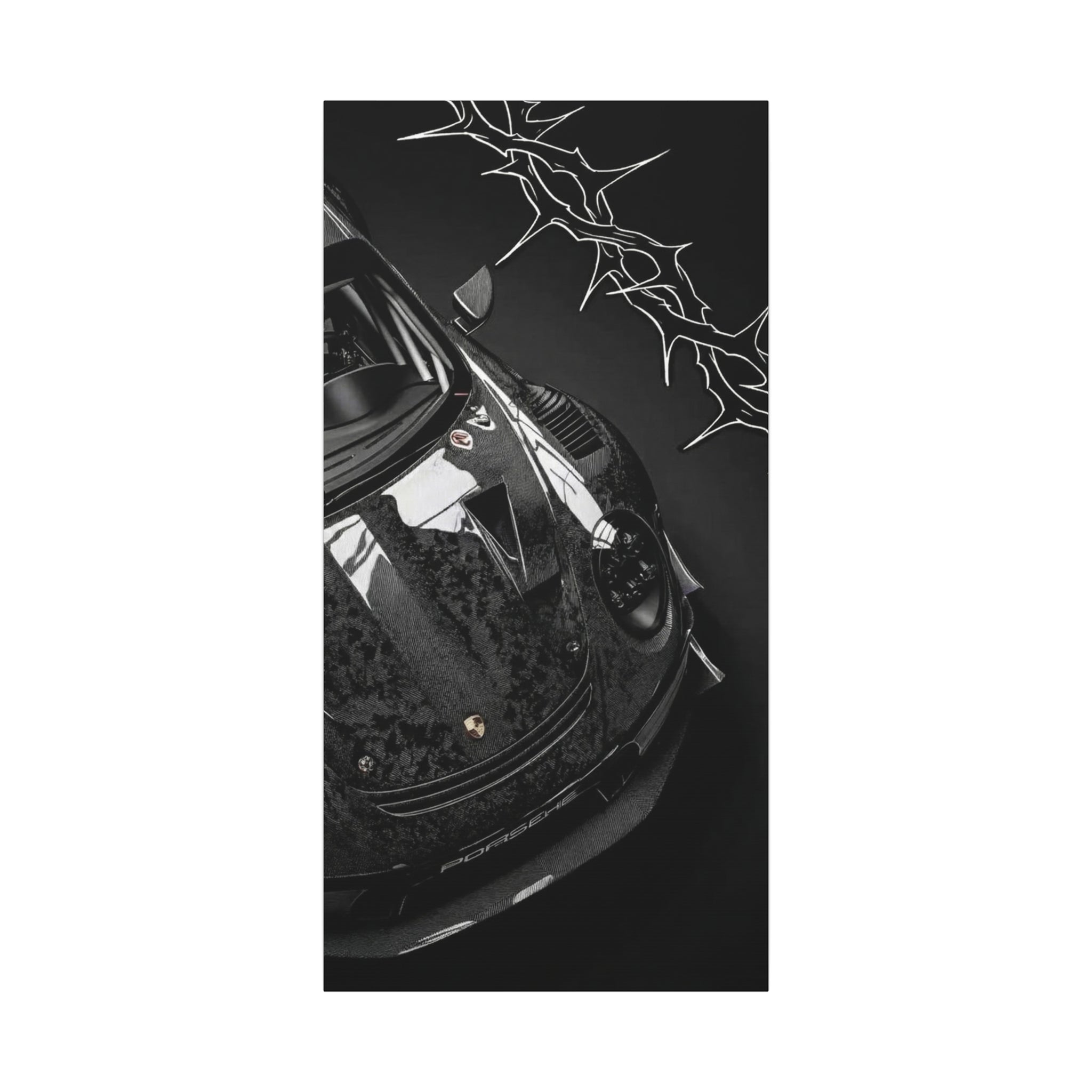 Black Sports Car Canvas